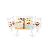 Owls Wooden Table and Chairs
