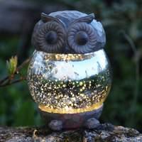 owl a decorative solar table lamp with led