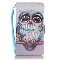 Owl Painted Card Stent PU Leather Mobile Phone Holster Phone Case for Xperia XA Xperia E5
