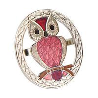 owl scarf ring metal