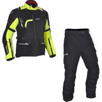 Oxford Montreal 2.0 Motorcycle Jacket & Trousers Black Fluo Kit