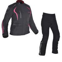 Oxford Dakota 1.0 Ladies Motorcycle Jacket & 2.0 Trousers Black Pink Kit