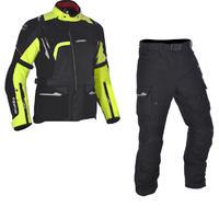 oxford montreal 20 motorcycle jacket amp trousers black fluo kit