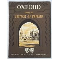 Oxford during the Festival of Britain - Official Souvenir and Programme