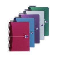 Oxford Office Notebook Wirebound Polypropylene-covered A5 Assorted [Pack 5]
