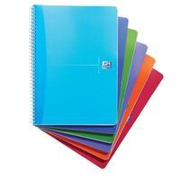 Oxford Office Notebook Twin Wirebound Plastic Ruled 180 Pages 90gsm A4 Bright Assorted [Pack 5]