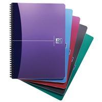 Oxford (A4) Office Notebook Wirebound Polypropylene-Covered Assorted [Pack of 5]