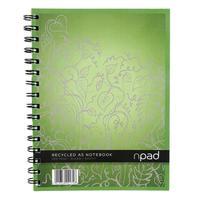 Oxford N Pad Recycled Wirebound Notebook 200 Pages A5