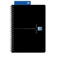 Oxford Office Notebook Wirebound Polypropylene Ruled 180 Pages 90gsm A5 Smart Black [Pack 5]