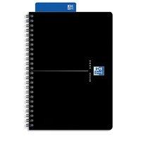 Oxford Office Notebook Wirebound Polypropylene Ruled 180 Pages 90gsm A4 Smart Black [Pack 5]
