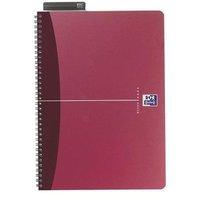 Oxford Office (A5) Notebook Metallic Polypropylene Cover Wirebound 180 Pages 90gsm Red (Pack of 5)