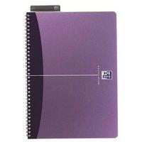 Oxford Office (A5) Notebook Metallic Polypropylene Cover Wirebound 180 Pages 90gsm Purple (Pack of 5)