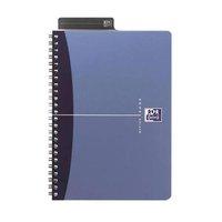 Oxford Office (A4) Notebook Metallic Polypropylene Cover Wirebound 180 Pages 90gsm Cyan (Pack of 5)