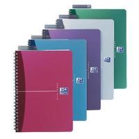 Oxford Office A4 Assorted Metallic Wirebound Notebook Pack of 5