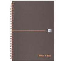 Oxford Black n Red A4+ Matt Wirebound Notebook Ruled Feint