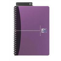 Oxford Office (A4) Notebook Metallic Polypropylene Cover Wirebound 180 Pages 90gsm Purple (Pack of 5)