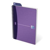 Oxford Office (A5) Notebook Metallic Polypropylene Cover Wirebound 180 Pages 90gsm Purple (Pack of 5)