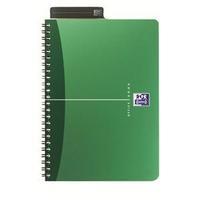 Oxford Office (A4) Notebook Metallic Polypropylene Cover Wirebound 180 Pages 90gsm Emerald (Pack of 5)