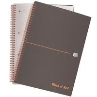 Oxford Black n Red A4+ Matt Smart Notebook Ruled Feint