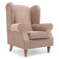 oxford wingback armchair elite mink