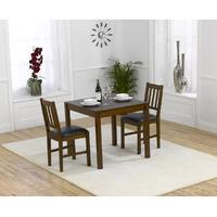 Oxford 80cm Dark Solid Oak Dining Table with Oxford Chairs