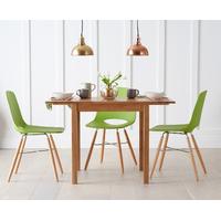 oxford 70cm solid oak extending dining table with nordic wooden leg ch ...