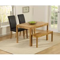 Oxford 120cm Solid Oak Dining Table with Benches and Albany Chairs