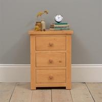 Oxbury Pine 3 Drawer Bedside Cabinet