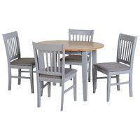 Oxford 4 Seater Extending Dining Set Grey