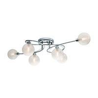 Oxeia Chrome Effect 6 Lamp Ceiling Light
