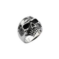 oxidized skull ring size ring size q