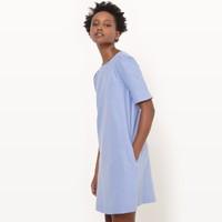 Oxford Short-Sleeved Shift Dress