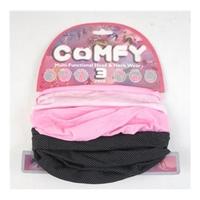 Oxford - One Size - Black & Pink - 2 x Multi -Functional Sports Snoods