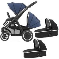 Oyster Max Duo Twin Pram Black/Oxford Blue