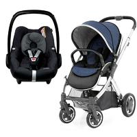 oyster 2 pebble travel system mirrorblack oxford blue