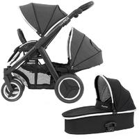 Oyster Max 2 in 1 Twin Pushchair Black/Tungsten Grey