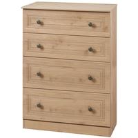 Oyster Bay Nash Oak Chest of Drawer - 4 Drawer Deep