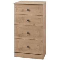 Oyster Bay Nash Oak Chest of Drawer - 4 Drawer Midi