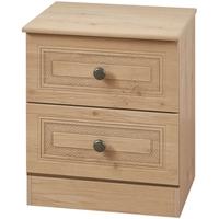 Oyster Bay Nash Oak Bedside - 2 Drawer Locker