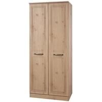 oyster bay nash oak wardrobe 2ft 6in with double hanging