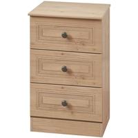 Oyster Bay Nash Oak Bedside - 3 Drawer Locker