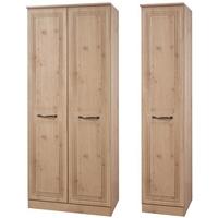 Oyster Bay Nash Oak Triple Wardrobe with Plain