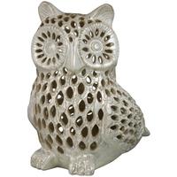 Oyster Pearl Filigree Owl Decoration (Set of 4)