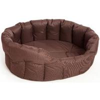 P & L Superior Pet Beds Heavy Duty Oval Waterproof Softee Beds, Jumbo, 97 x 74 x 25 cm, Brown