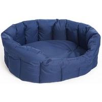 P & L Superior Pet Beds Heavy Duty Oval Waterproof Softee Bed, Large, 76 x 64 x 24 cm, Blue