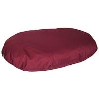 P & L Superior Pet Beds Heavy Duty Waterproof Oval Cushion, Small, 76 x 60 x 15 cm, Burgundy