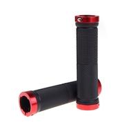 Pair Mountain Bike MTB BMX Bicycle Cycling Double Lock Handlebar Grips Red