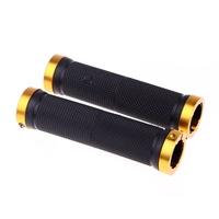 Pair Mountain Bike MTB BMX Bicycle Cycling Double Lock Handlebar Grips Golden