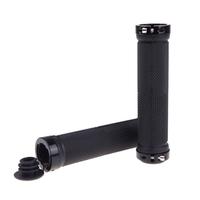 Pair Mountain Bike MTB BMX Bicycle Cycling Double Lock Handlebar Grips Black