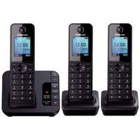 Panasonic Kx-tgh223eb Dect Phone With Tam And Call Blocking - Trio - Black